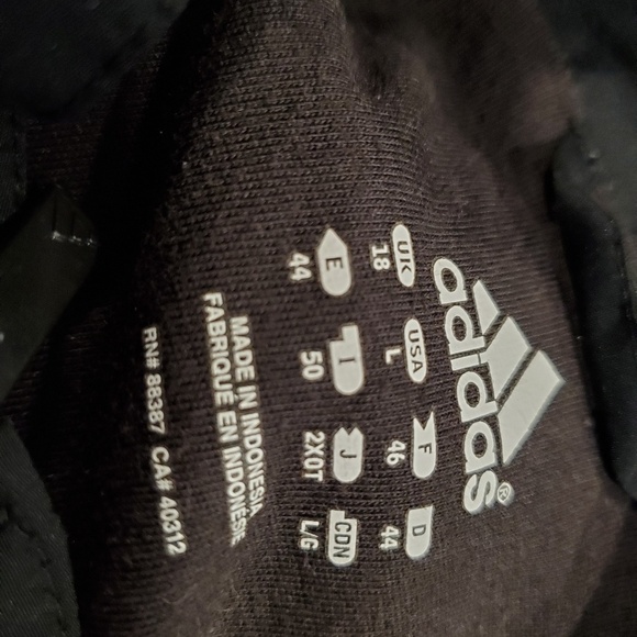 Adidas Black and White Wind Breaker Size Large - Picture 4 of 4